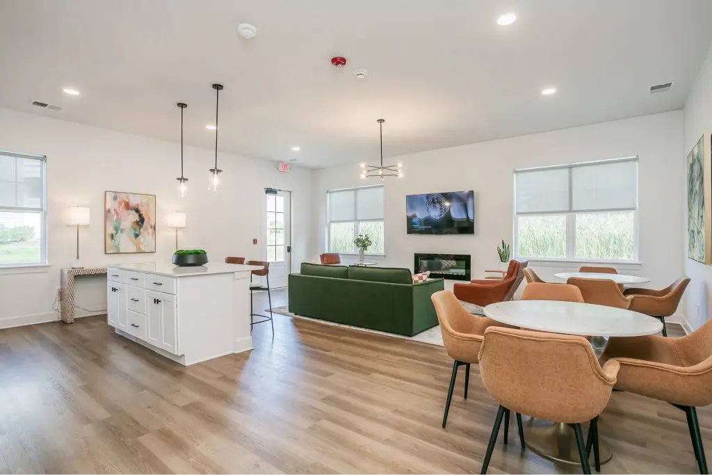 Clubhouse seating area at Genesee Pointe Apartments