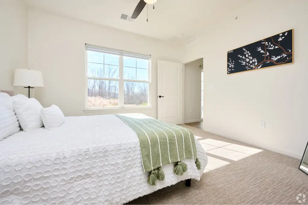 Floor plan A main area, 2 bed 2 bath, 1100 sq ft