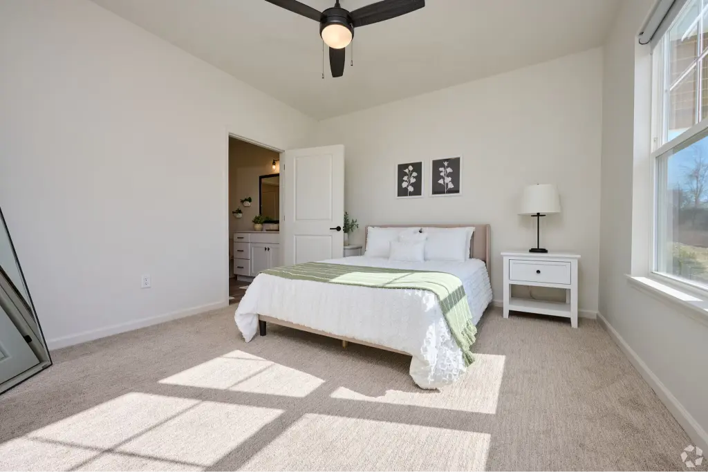 Floor plan A main layout view, 2 bed 2 bath, 1100 sq ft